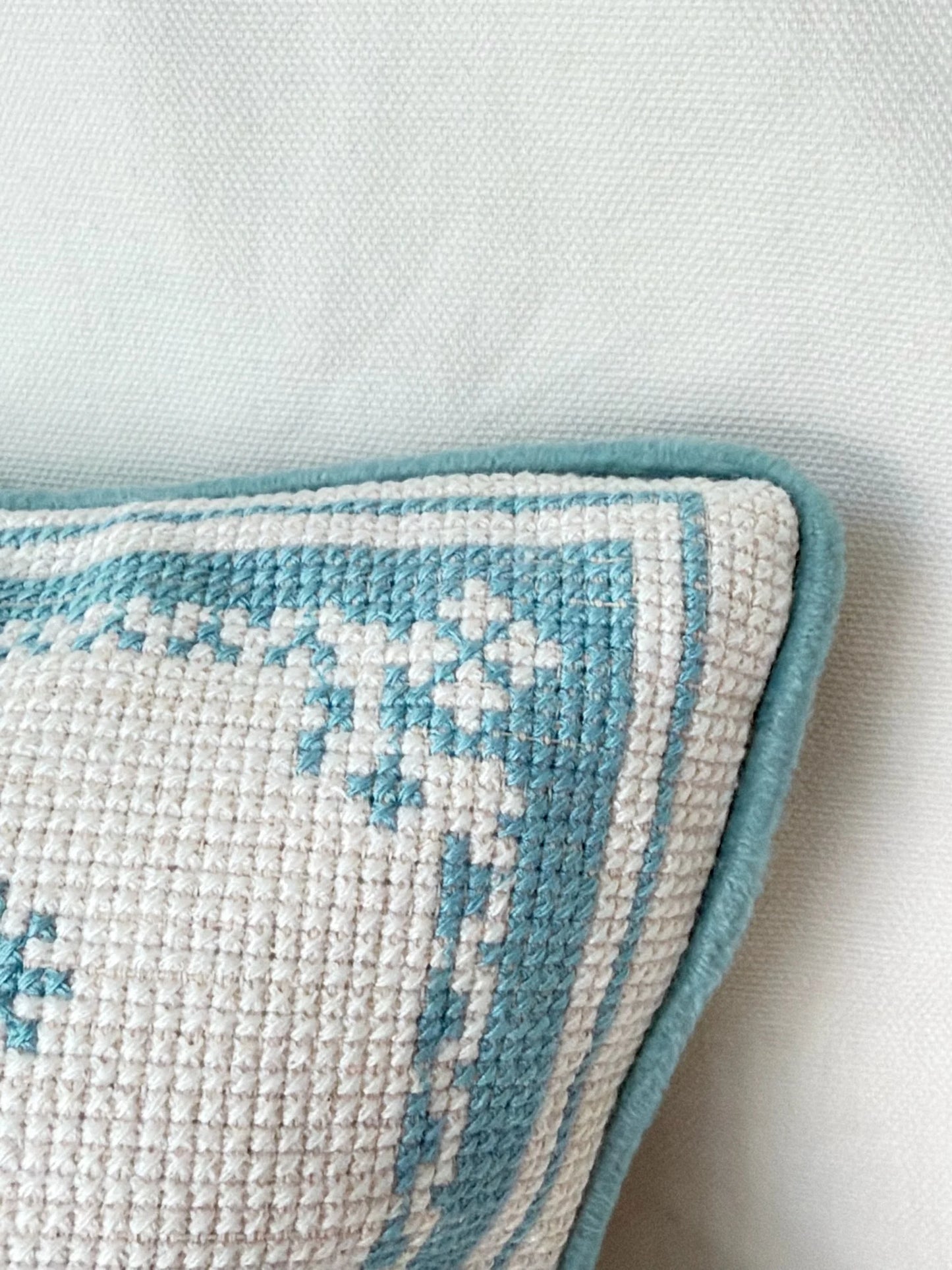 The world is your oyster cross stitch cushion