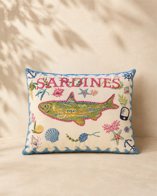 Sardines handcrafted Cushion