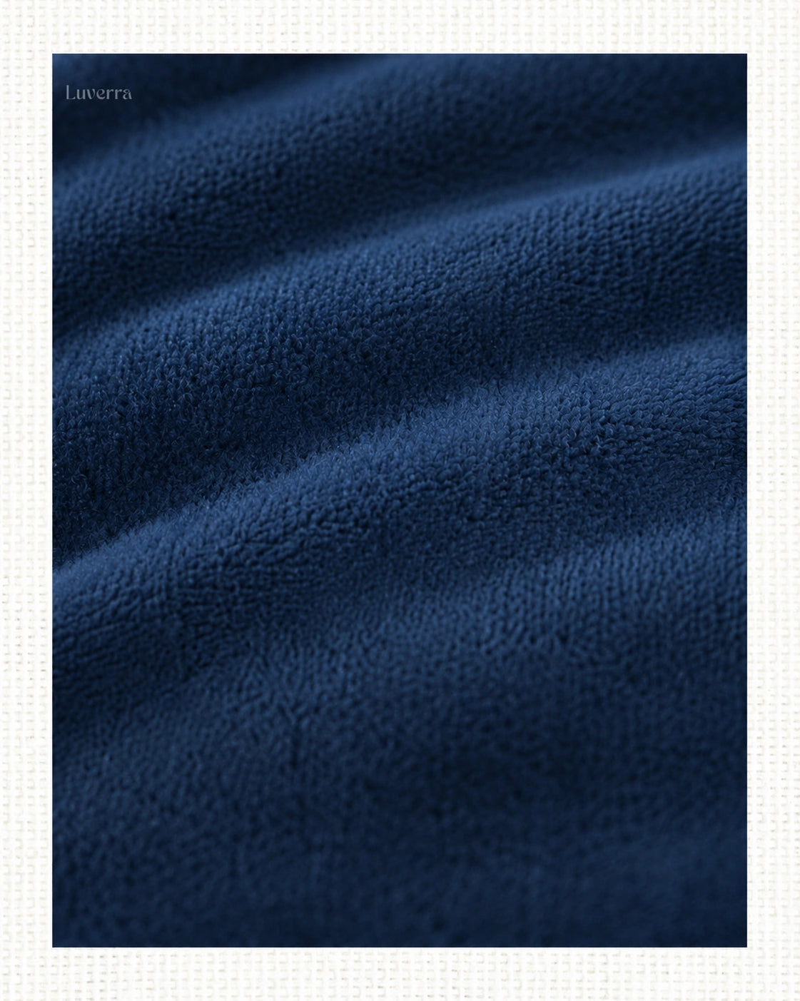 Navy velvet fabric swatch