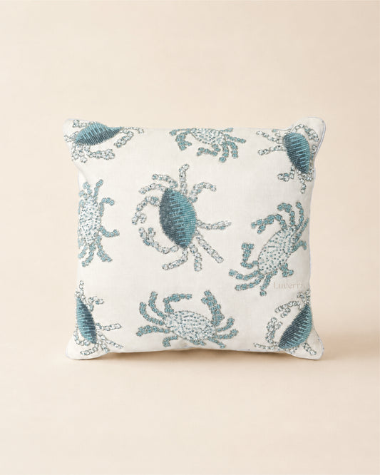 Beaded crab cushion