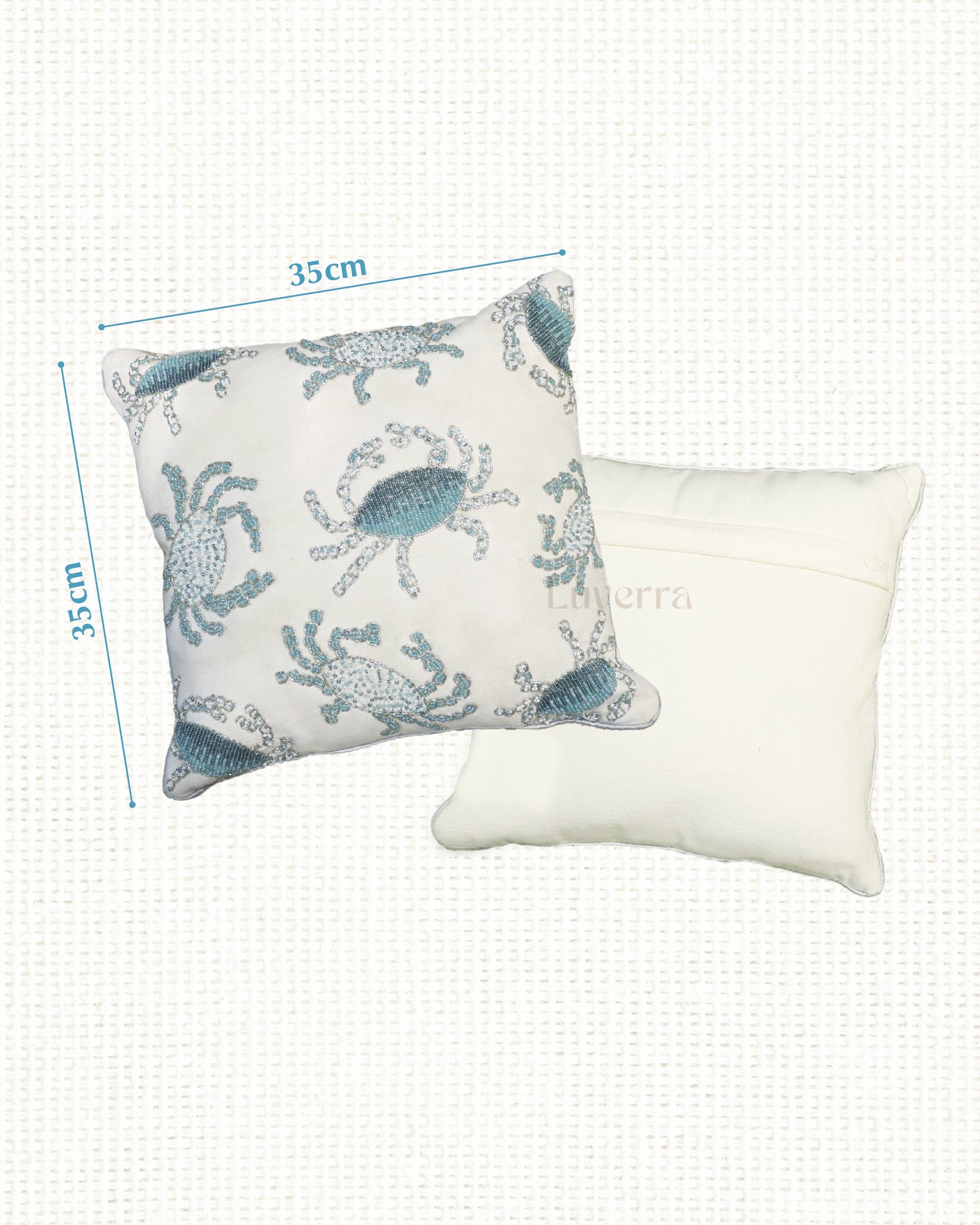 Beaded crab cushion