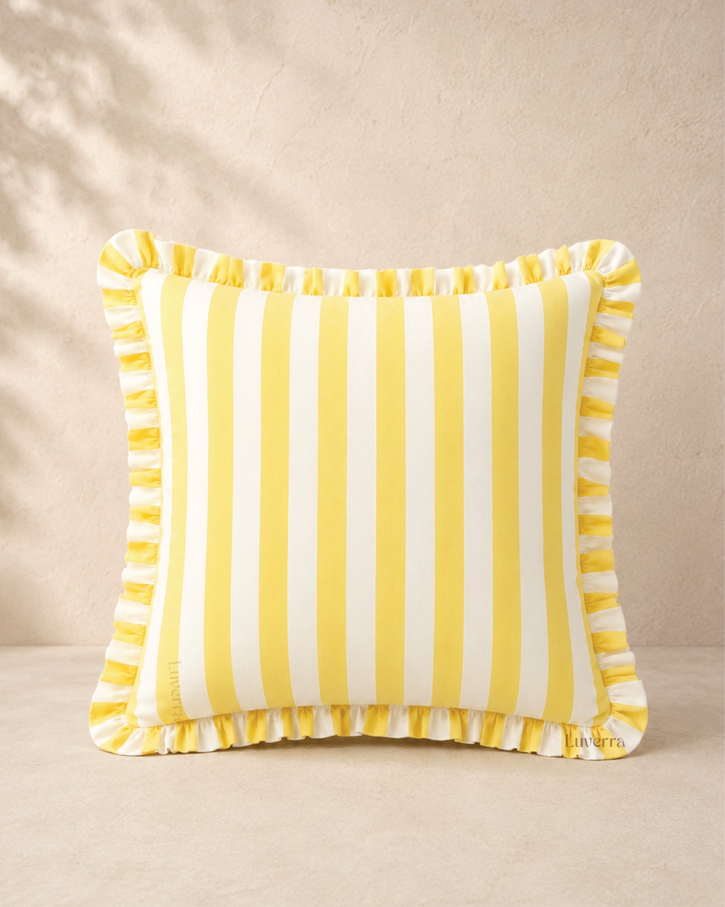 Citrus striped cushion
