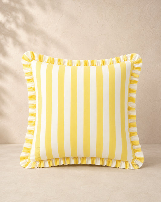 Citrus striped cushion