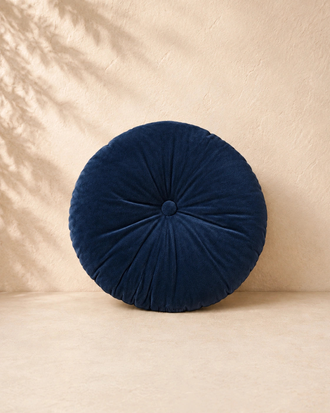 Marshmallow Cushion in navy velvet