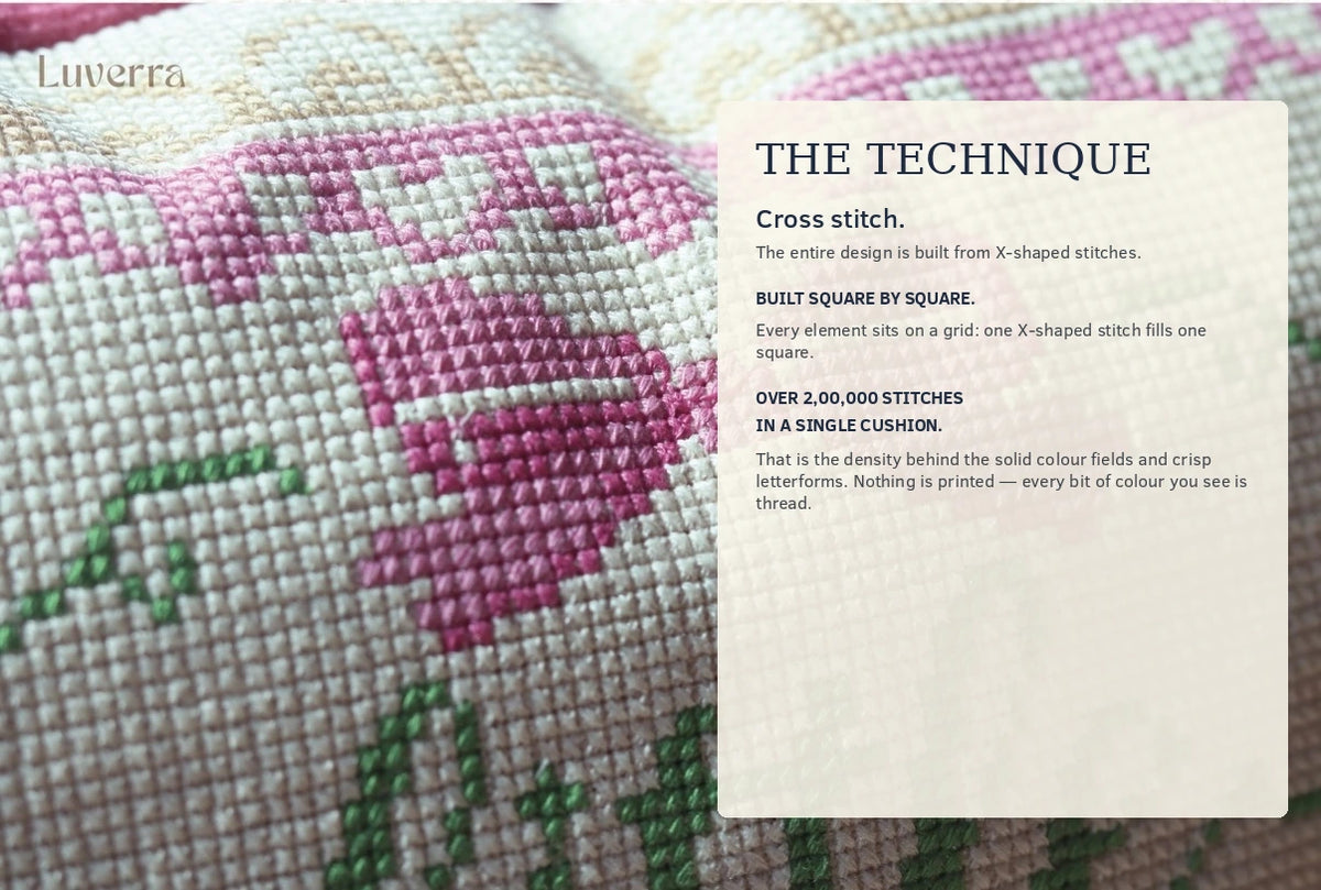 Little Prankster Cross-Stitch Cushion